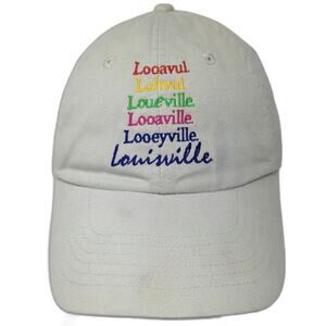 Headshot Baseball Cap Beige OSFM Louisville Phonetic Spellings Multi-Color Hat